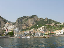 Amalfi vu de la mer